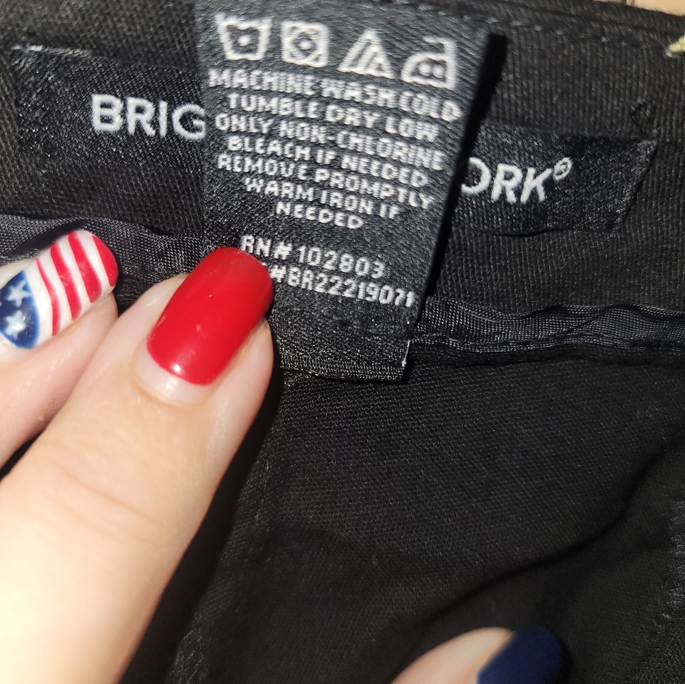 Womens Plus Sz 20W Briggs New York Longer Dragonfly Black Shorts - Picture 4 of 6
